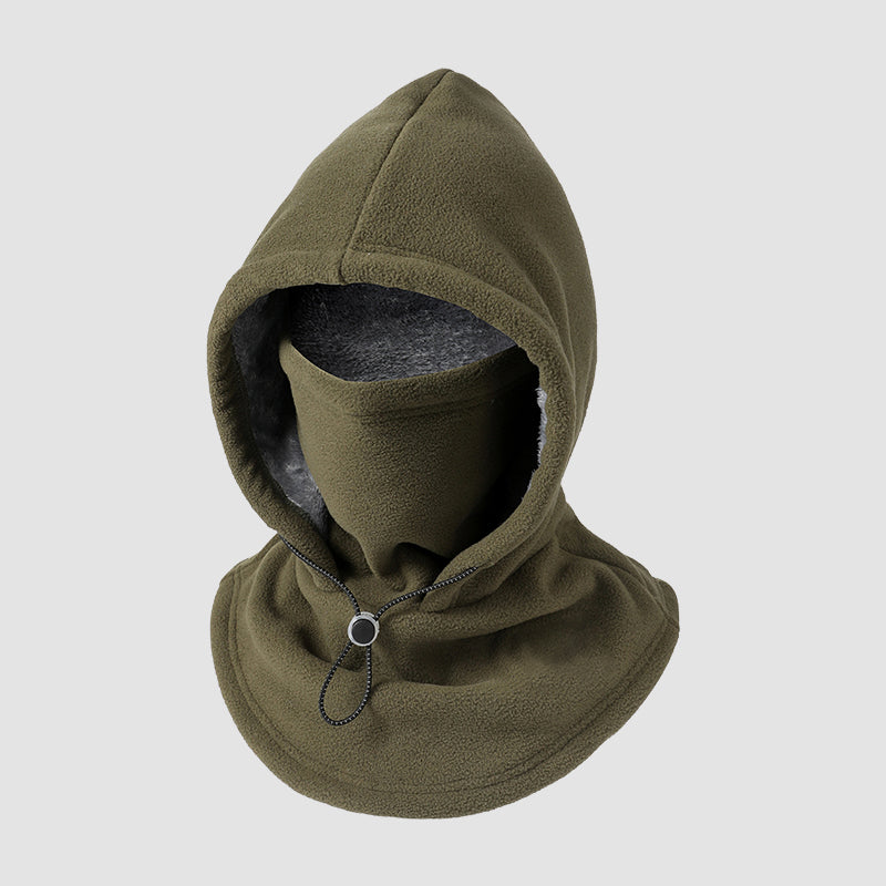 Cagoule 3-en-1 doublée sherpa – Kaki